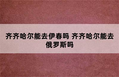 齐齐哈尔能去伊春吗 齐齐哈尔能去俄罗斯吗